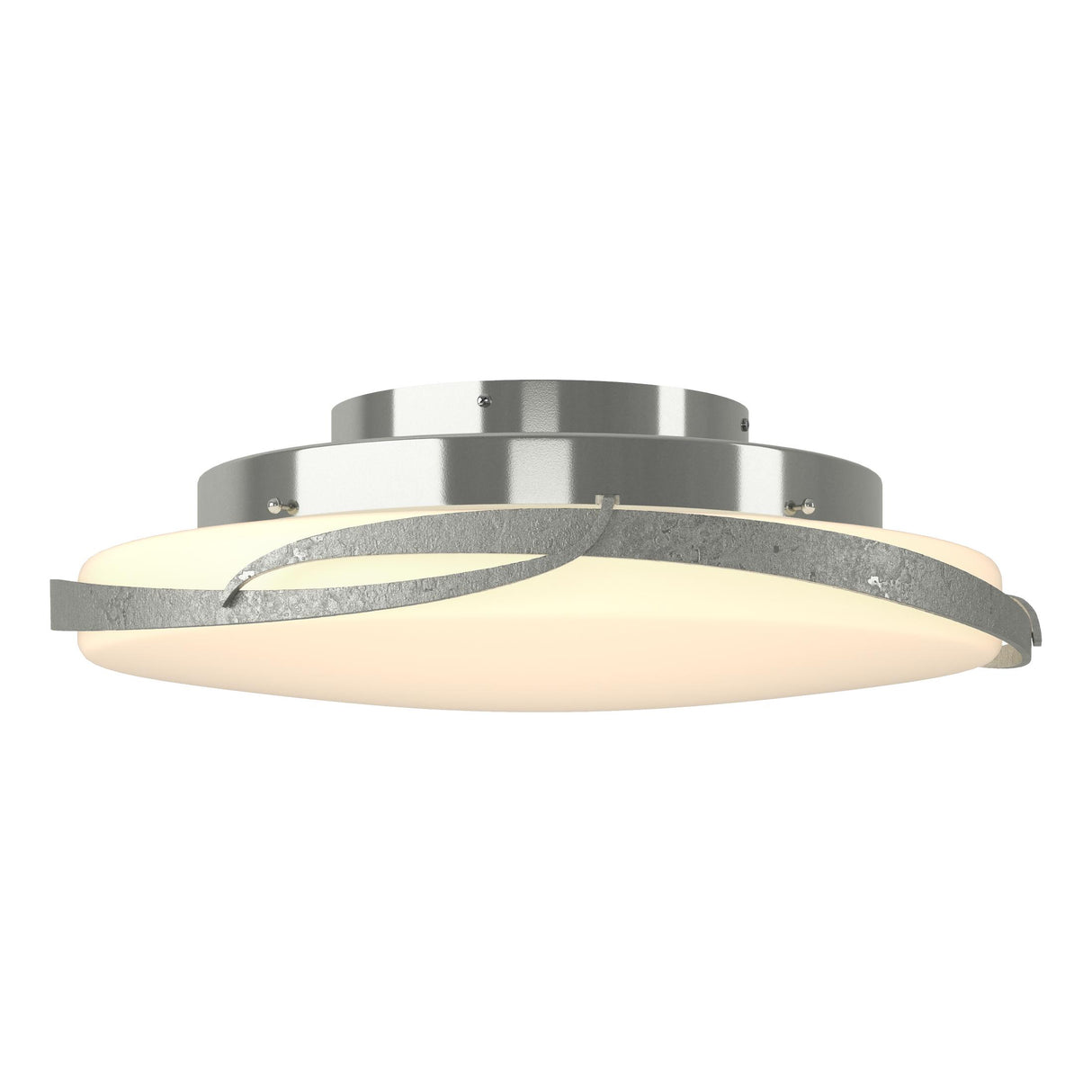 Hubbardton Forge 2014 Sterling Opal Glass (GG) Flora LED Flush Mount