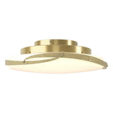Hubbardton Forge 2014 Modern Brass Opal Glass (GG) Flora LED Flush Mount