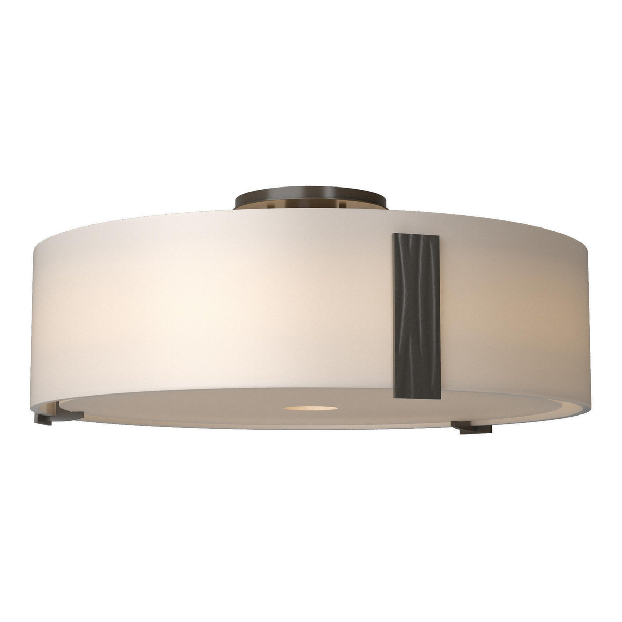 Hubbardton Forge 2009 Bronze Opal Glass (GG) Impressions Large Semi-Flush
