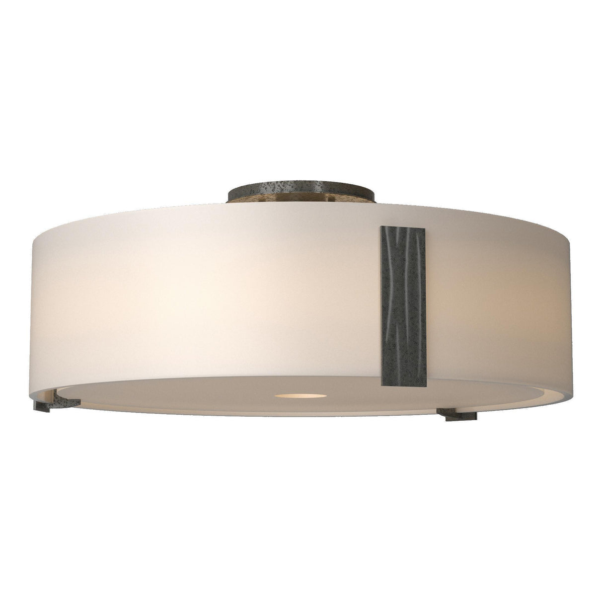 Hubbardton Forge 2009 Natural Iron Opal Glass (GG) Impressions Large Semi-Flush