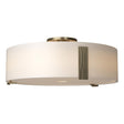 Hubbardton Forge 2009 Soft Gold Opal Glass (GG) Impressions Large Semi-Flush