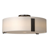 Hubbardton Forge 2009 Oil Rubbed Bronze Opal Glass (GG) Impressions Large Semi-Flush