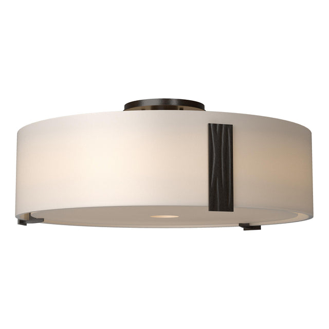 Hubbardton Forge 2009 Oil Rubbed Bronze Opal Glass (GG) Impressions Large Semi-Flush
