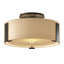 Hubbardton Forge 2009 Dark Smoke Opal Glass (GG) Impressions Semi-Flush