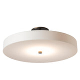 Hubbardton Forge 2016 Dark Smoke Spun Frost (SH) Disq Large LED Semi-Flush