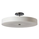 Hubbardton Forge 2016 Dark Smoke Spun Frost (SH) Disq Large LED Semi-Flush