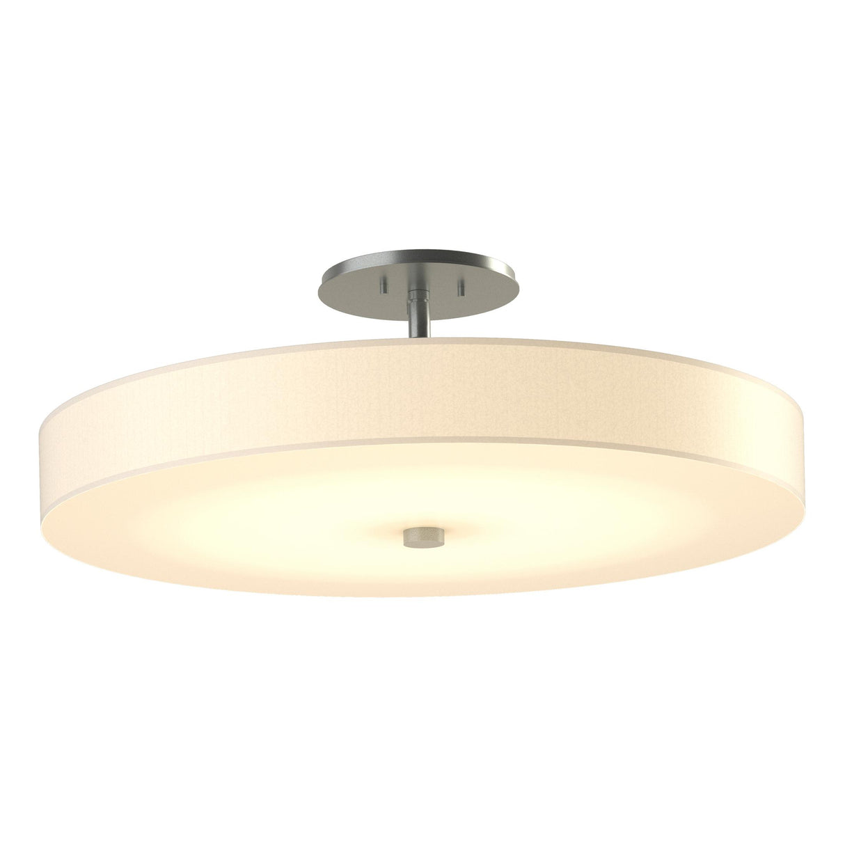 Hubbardton Forge 2016 Vintage Platinum Spun Frost (SH) Disq Large LED Semi-Flush