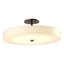 Hubbardton Forge 2016 Oil Rubbed Bronze Spun Frost (SH) Disq Large LED Semi-Flush
