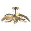 Hubbardton Forge 2016 Soft Gold Clear Glass with Frosted Diffuser (YE) Corona Semi-Flush