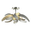 Hubbardton Forge 2016 Sterling Clear Glass with Frosted Diffuser (YE) Corona Semi-Flush