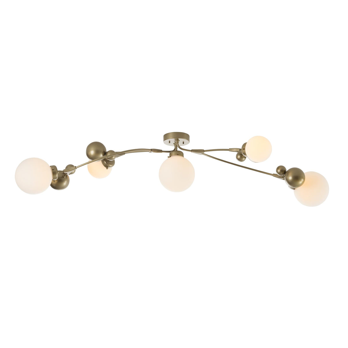 Hubbardton Forge 2019 Soft Gold Opal Glass (GG) Sprig Semi-Flush
