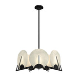Hubbardton Forge 2023 Black Alabaster Multi Callisto 7-Light Pendant