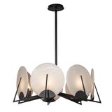 Hubbardton Forge 2023 Black Alabaster Multi Callisto 7-Light Pendant