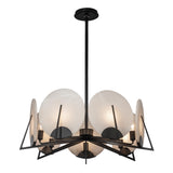 Hubbardton Forge 2023 Black Alabaster Multi Callisto 7-Light Pendant