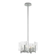 Hubbardton Forge 2022 Vintage Platinum White Swirl Glass (YR) Multi Arc 4-Light Semi-Flush/Pendant