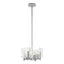 Hubbardton Forge 2022 Vintage Platinum White Swirl Glass (YR) Multi Arc 4-Light Semi-Flush/Pendant