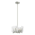 Hubbardton Forge 2022 Sterling White Swirl Glass (YR) Multi Arc 4-Light Semi-Flush/Pendant