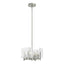 Hubbardton Forge 2022 Sterling White Swirl Glass (YR) Multi Arc 4-Light Semi-Flush/Pendant