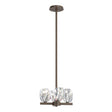 Hubbardton Forge 2022 Bronze Crystal Multi Gatsby 4-Light Semi-Flush/Pendant
