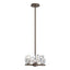 Hubbardton Forge 2022 Bronze Crystal Multi Gatsby 4-Light Semi-Flush/Pendant