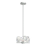 Hubbardton Forge 2022 Vintage Platinum Crystal Multi Gatsby 4-Light Semi-Flush/Pendant