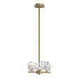 Hubbardton Forge 2022 Soft Gold Crystal Multi Gatsby 4-Light Semi-Flush/Pendant