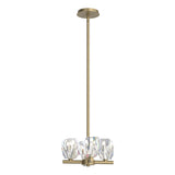 Hubbardton Forge 2022 Soft Gold Crystal Multi Gatsby 4-Light Semi-Flush/Pendant