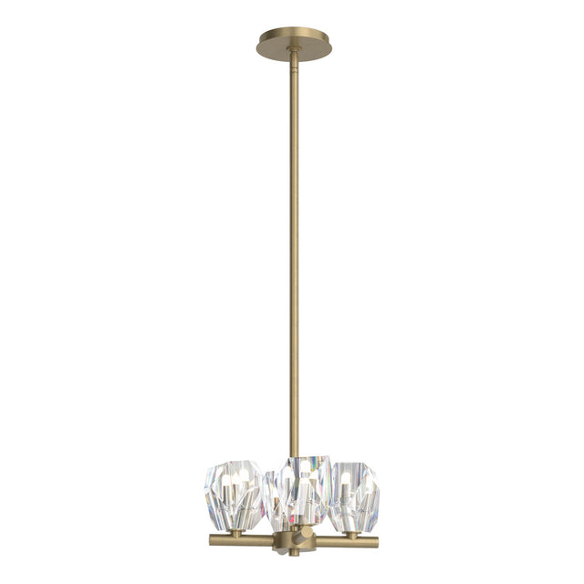 Hubbardton Forge 2022 Soft Gold Crystal Multi Gatsby 4-Light Semi-Flush/Pendant
