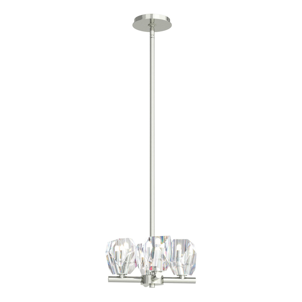 Hubbardton Forge 2022 Sterling Crystal Multi Gatsby 4-Light Semi-Flush/Pendant