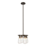 Hubbardton Forge 2022 Bronze Clear Glass (ZM) Multi Eos Semi-Flush/Pendant