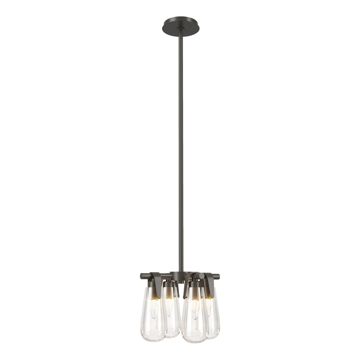 Hubbardton Forge 2022 Dark Smoke Clear Glass (ZM) Multi Eos Semi-Flush/Pendant