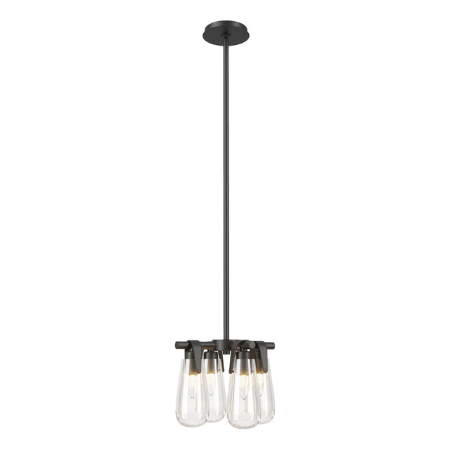 Hubbardton Forge 2022 Black Clear Glass (ZM) Multi Eos Semi-Flush/Pendant