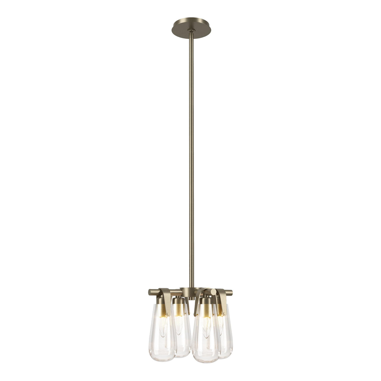 Hubbardton Forge 2022 Soft Gold Clear Glass (ZM) Multi Eos Semi-Flush/Pendant
