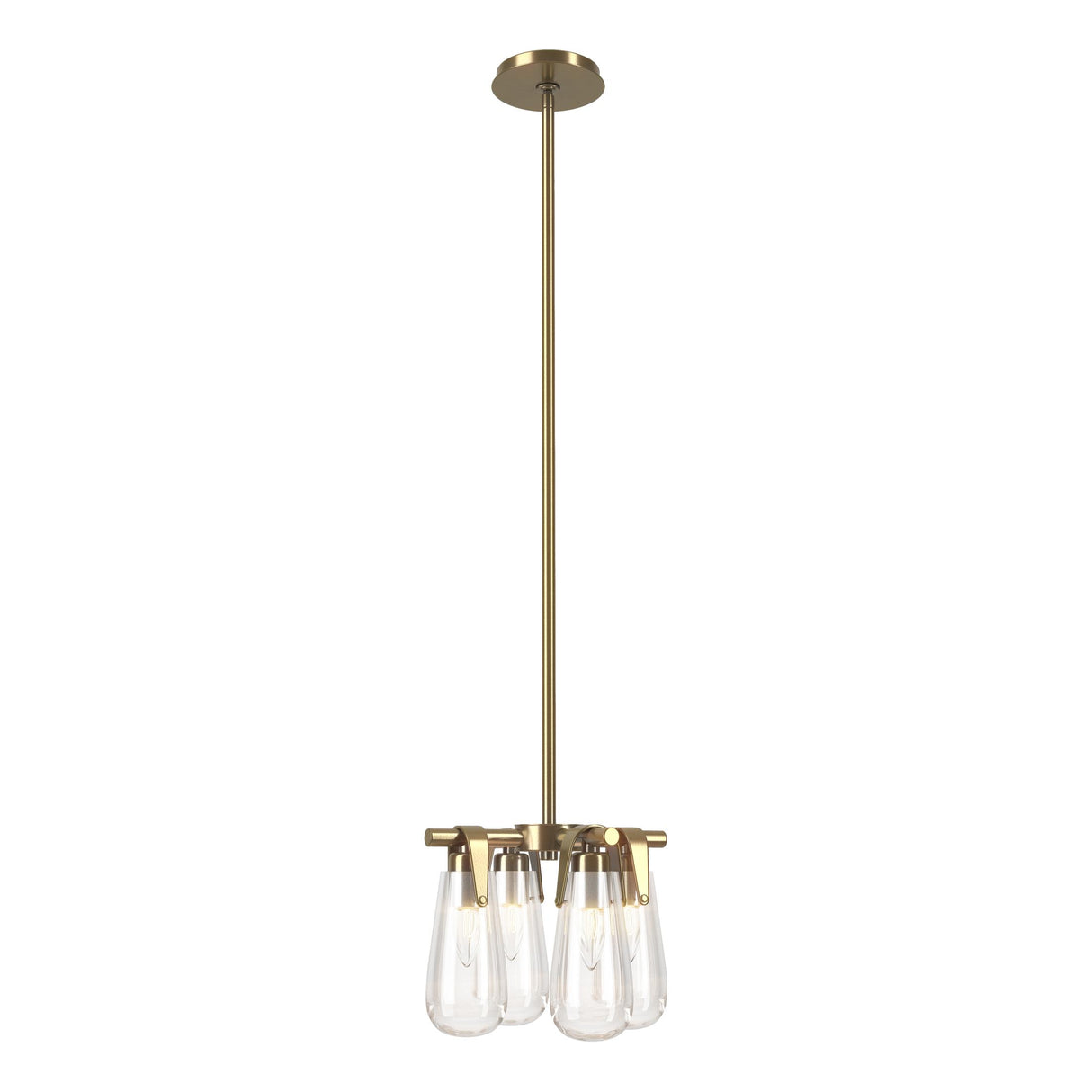 Hubbardton Forge 2022 Modern Brass Clear Glass (ZM) Multi Eos Semi-Flush/Pendant