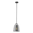 Hubbardton Forge 2022 Black Plated Smoke Glass (PS) Multi Caliper Pendant