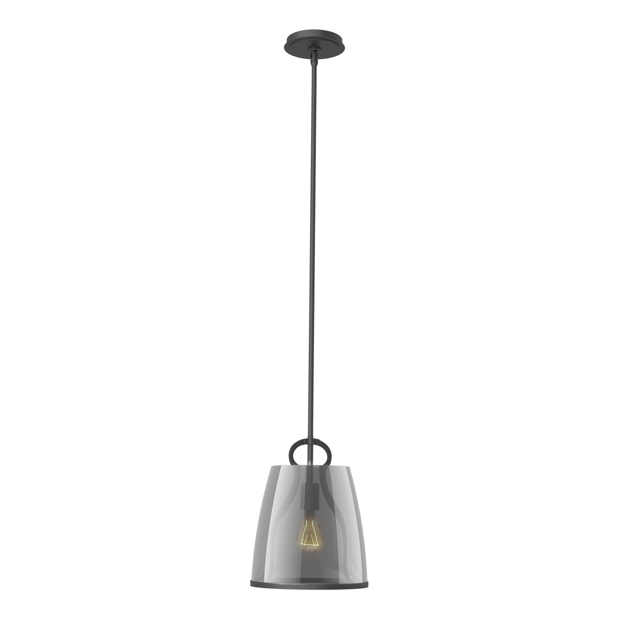 Hubbardton Forge 2022 Black Plated Smoke Glass (PS) Multi Caliper Pendant