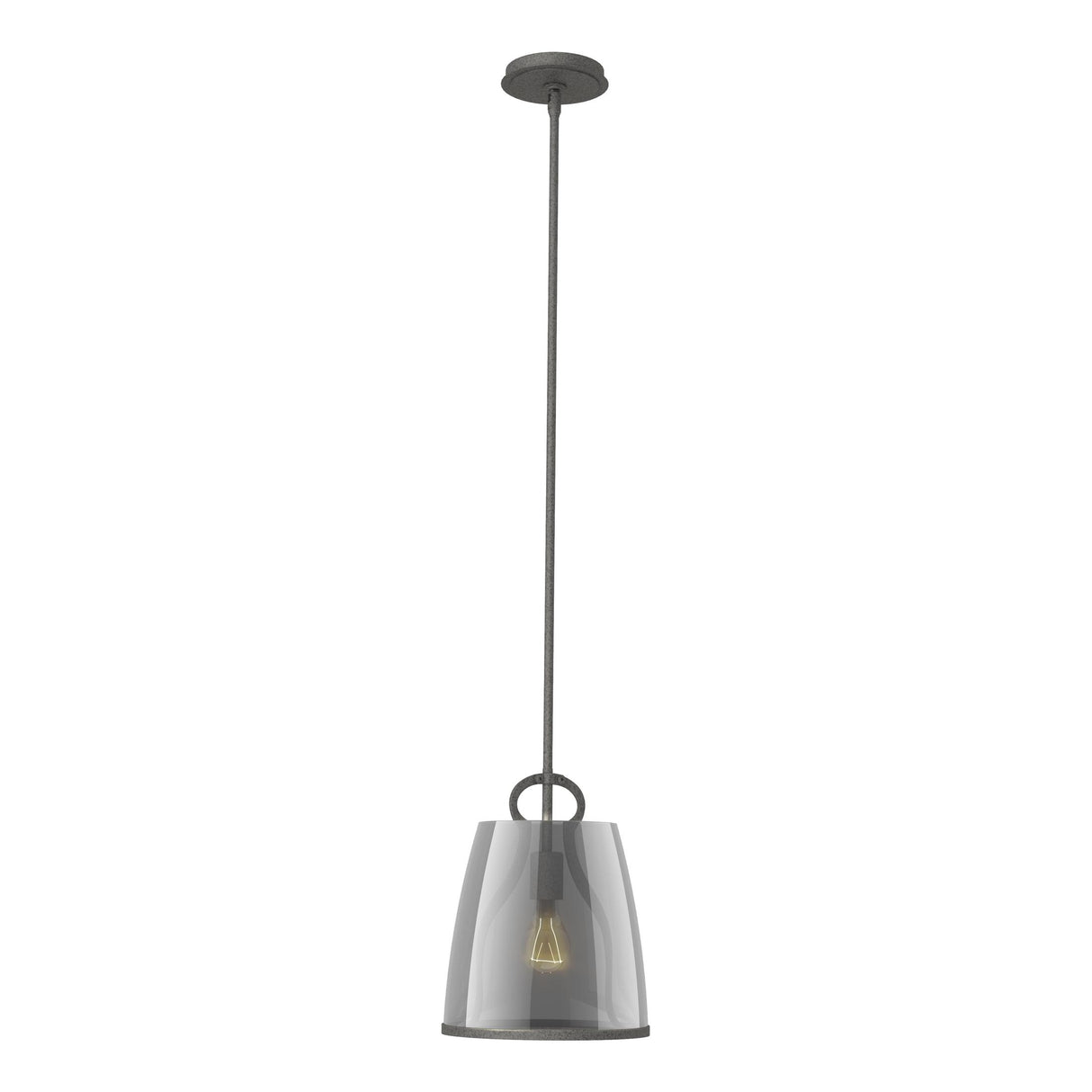 Hubbardton Forge 2022 Natural Iron Plated Smoke Glass (PS) Multi Caliper Pendant