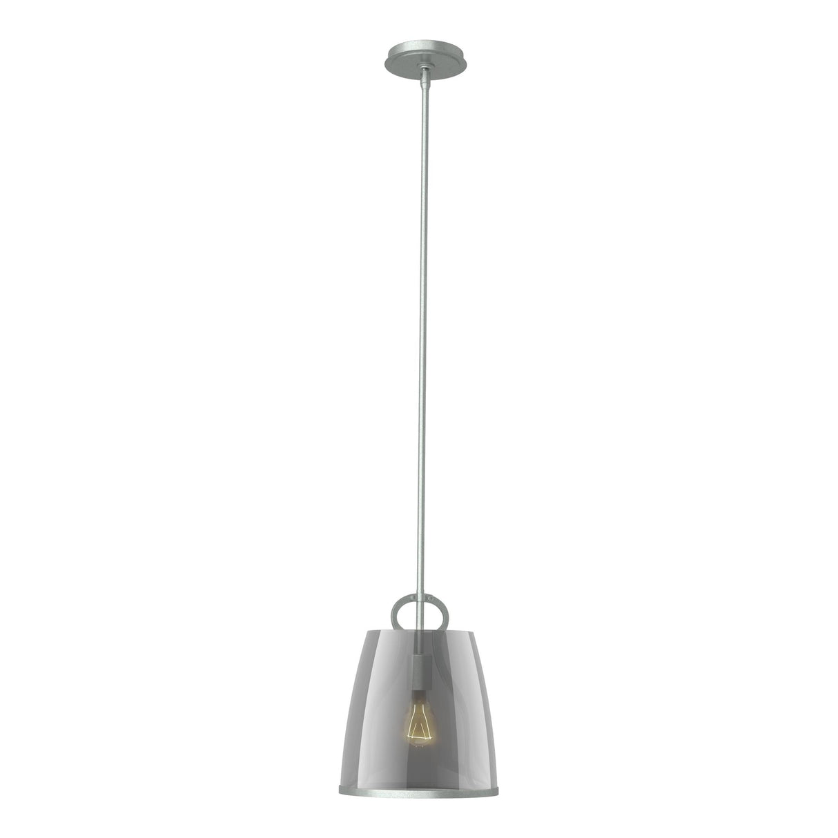 Hubbardton Forge 2022 Vintage Platinum Plated Smoke Glass (PS) Multi Caliper Pendant