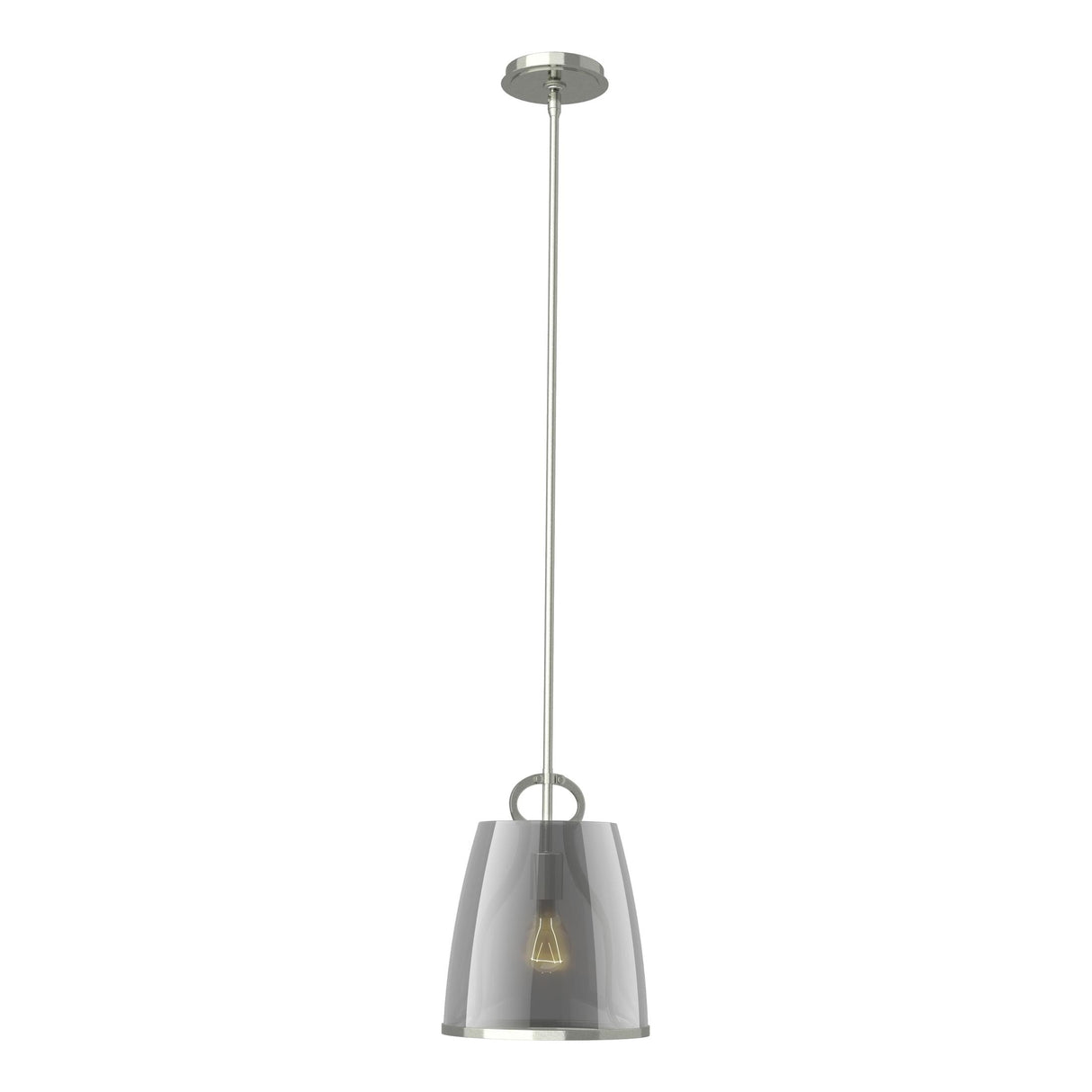 Hubbardton Forge 2022 Sterling Plated Smoke Glass (PS) Multi Caliper Pendant