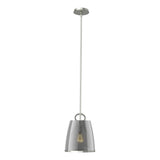 Hubbardton Forge 2022 Sterling Plated Smoke Glass (PS) Multi Caliper Pendant
