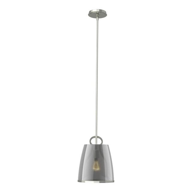 Hubbardton Forge 2022 Sterling Plated Smoke Glass (PS) Multi Caliper Pendant