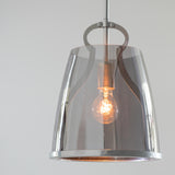 Hubbardton Forge 2022 Sterling Plated Smoke Glass (PS) Multi Caliper Pendant