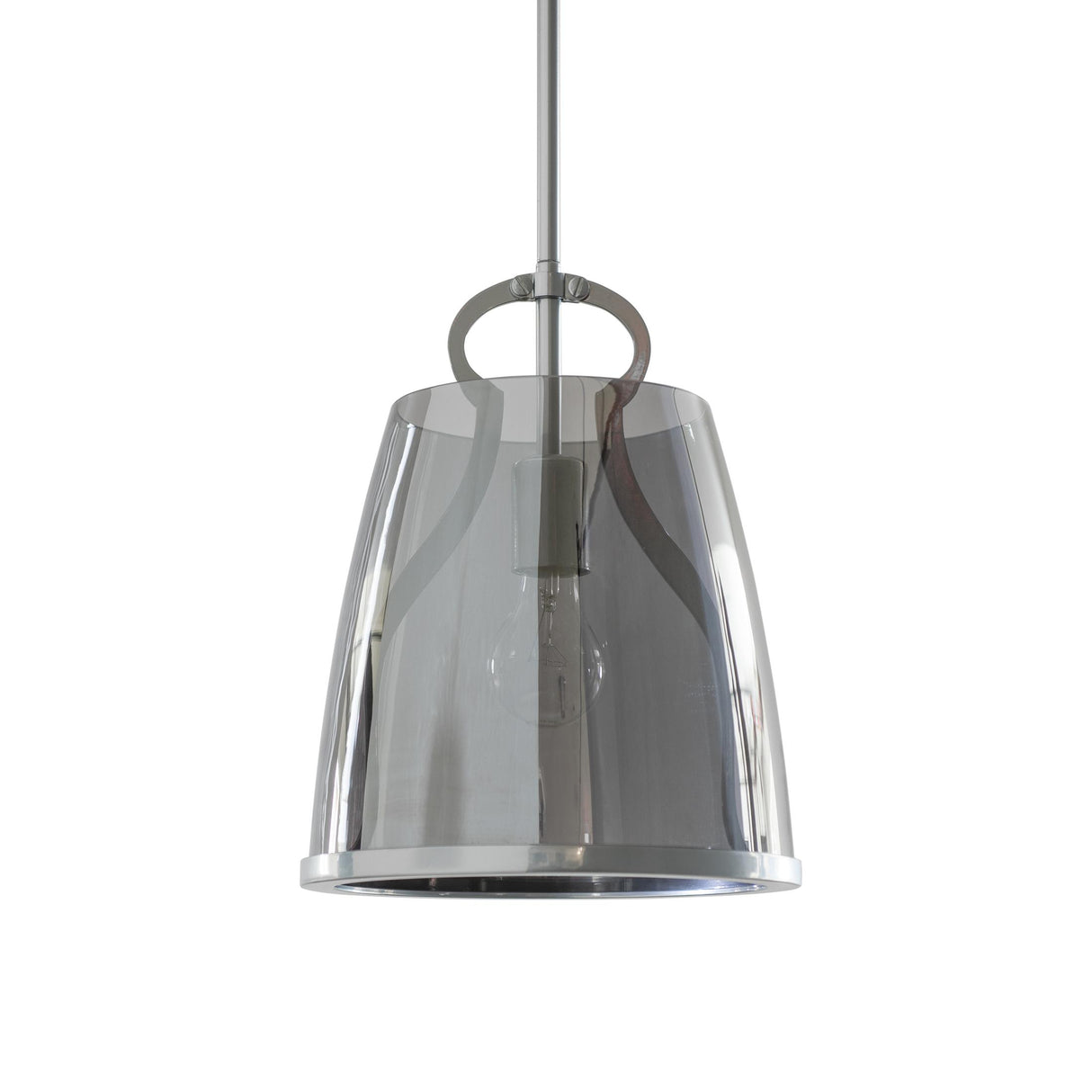 Hubbardton Forge 2022 Sterling Plated Smoke Glass (PS) Multi Caliper Pendant