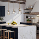 Hubbardton Forge 2022 Modern Brass Clear Glass (ZM) Multi Caliper Pendant