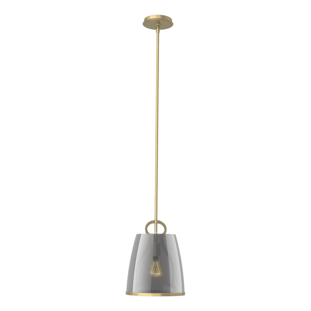 Hubbardton Forge 2022 Modern Brass Plated Smoke Glass (PS) Multi Caliper Pendant