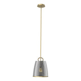 Hubbardton Forge 2022 Modern Brass Plated Smoke Glass (PS) Multi Caliper Pendant