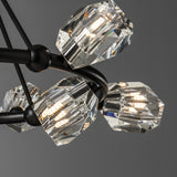 Hubbardton Forge 2023 Black Crystal Multi Gatsby 9-Light Ring Pendant