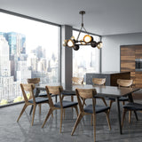 Hubbardton Forge 2023 Oil Rubbed Bronze Modern Brass Opal Glass (GG) Multi Brooklyn 9-Light Double Shade Ring Pendant