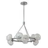 Hubbardton Forge 2023 Sterling Frosted Glass (FD) Multi Ume 9-Light Ring Pendant