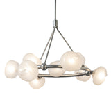 Hubbardton Forge 2023 Sterling Frosted Glass (FD) Multi Ume 9-Light Ring Pendant